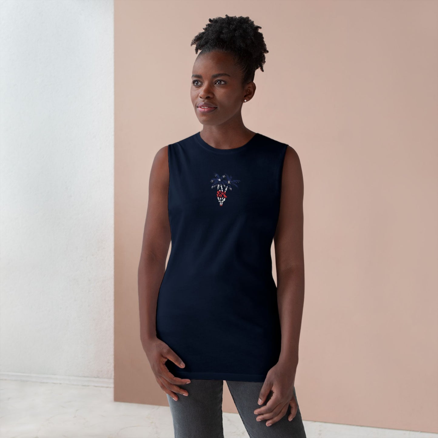 American Flag Peace Palm Tank Top