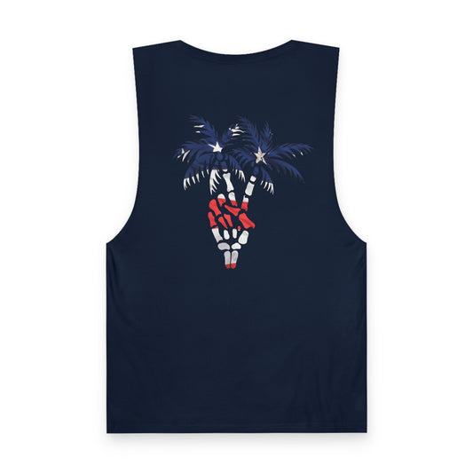 American Flag Peace Palm Tank Top