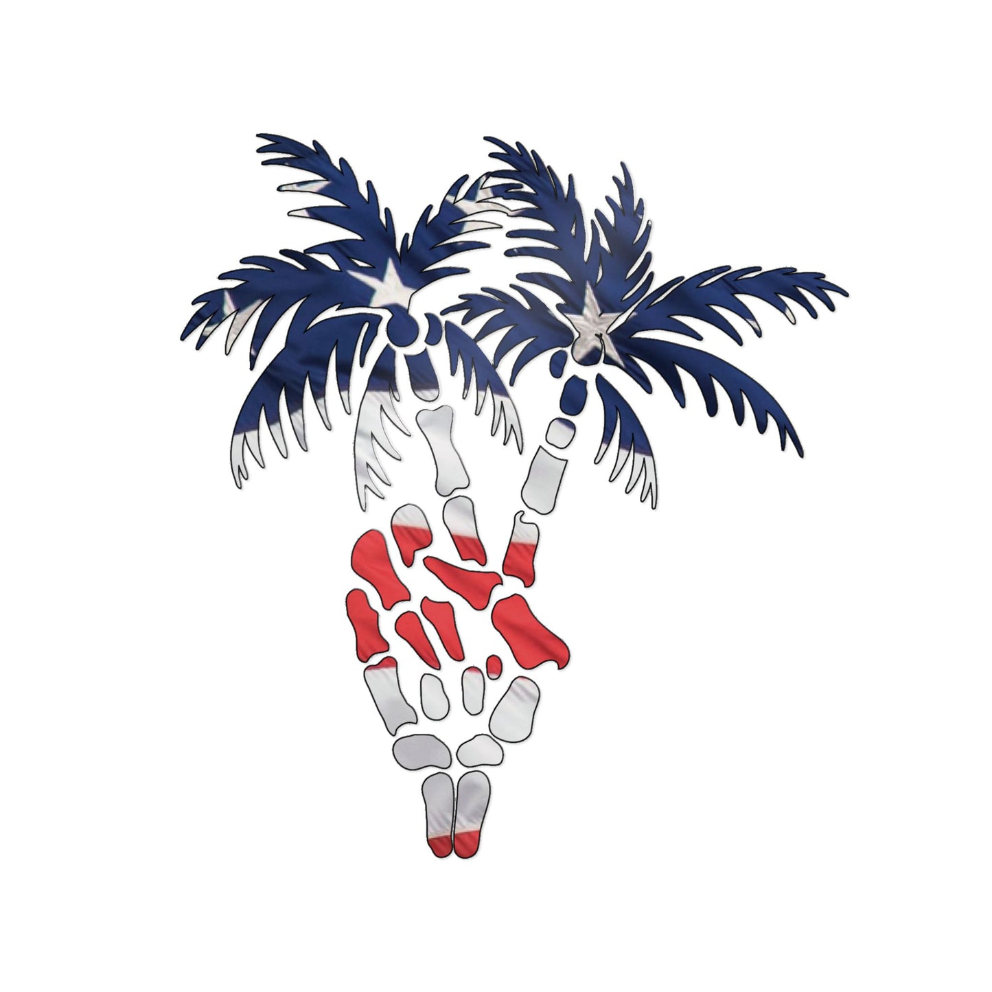 USA250 Peace Palm Vinyl Sticker