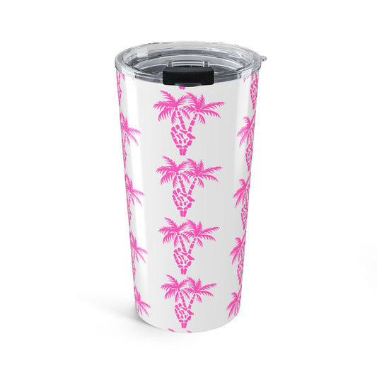 20oz Pink Peace Palm Tumbler