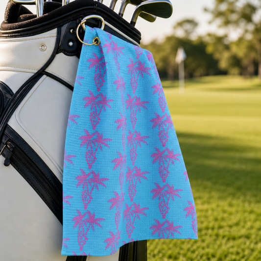Peace palm Golf Bag Towel - Miami Vice